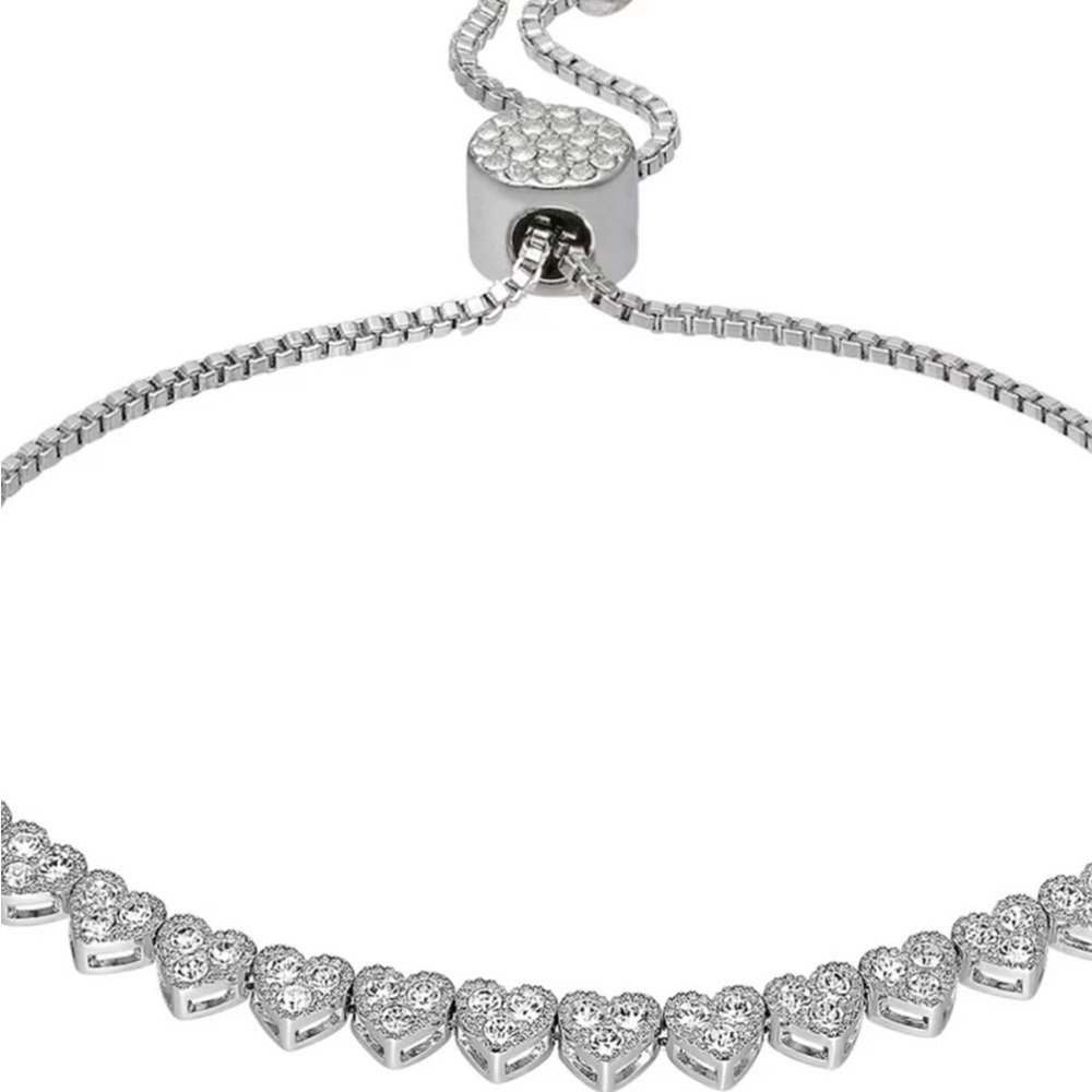 Adjustable Silver Heart Adjustable Bracelet - image 2